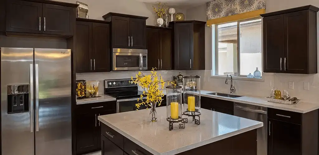 Cabinet painting results with freshly painted kitchen cabinets in Baton Rouge, LA