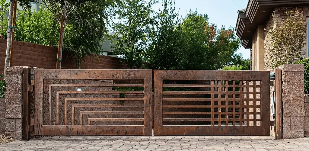 Custom driveway gate installation for a home entrance in Baton Rouge, LA