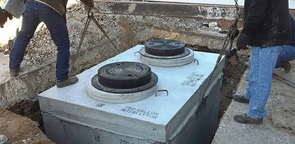 Grease trap installation for a commercial property drainage system in Baton Rouge, LA