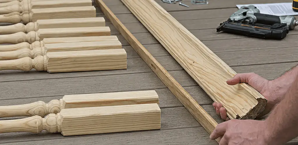 Handrail installation materials and wood components for stair rail work in Baton Rouge, LA